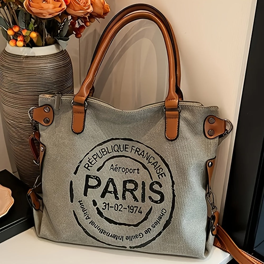 New Large Capacity Portable Tote Bag with Adjustable Shoulder Strap Length, Single Shoulder Bag, Crossbody Bag