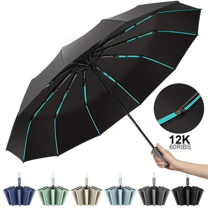 Super Strong Windproof Automatic Folding Men Umbrella, 72/80 Bone Reinforced, Large Rainproof Sun Umbrellas Women