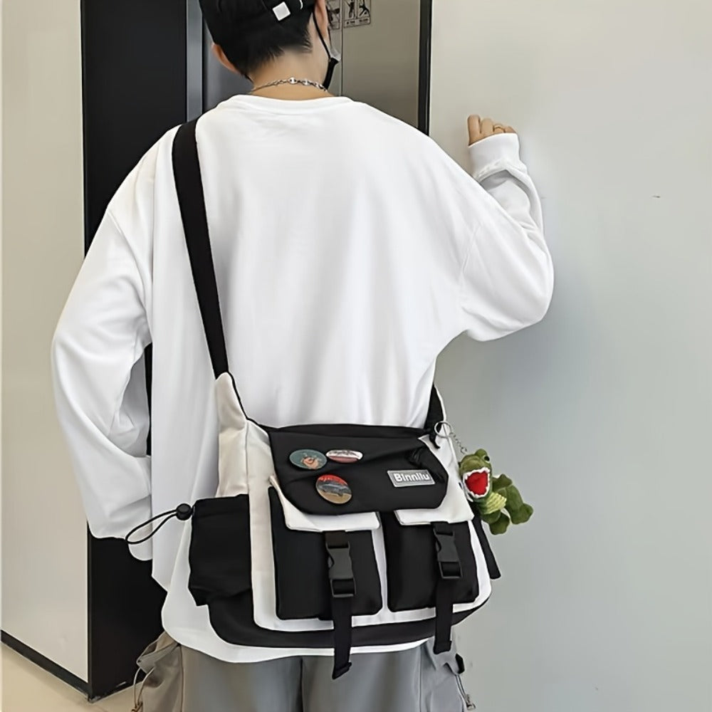 New Men'S Trendy Product Plate Bag, Large Capacity Ins Bag, Shoulder Pack