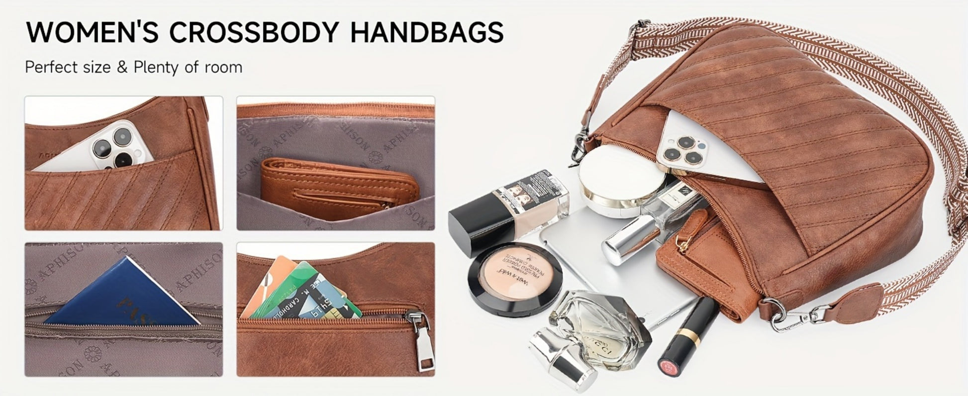 Crossbody Bag for Women – 7 Colors, PU Leather, Adjustable Strap | Bag Vero – detail view 18