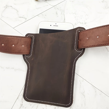 Waist Bag – 7 Inch, Cowhide Leather Phone Waist Belt | Bag Vero – detail view 12