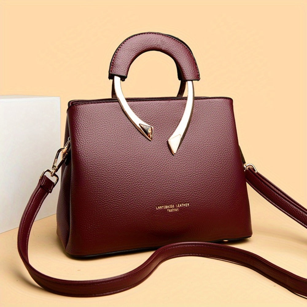 Fashionable Women's Handbag High-Quality Fabric Mom Bag Simple Single Shoulder Crossbody Bag Three-Layer Large Capacity Vintage Tote Bag