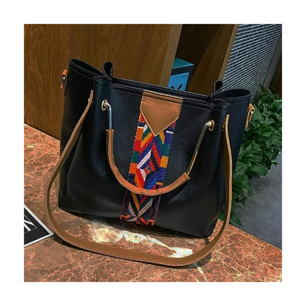 4 in 1 Women Handbag Set Soft PU Leather Top Handle Bag, Tote Bag, Shoulder Bags Crossbody Bag Wallet Purse Set