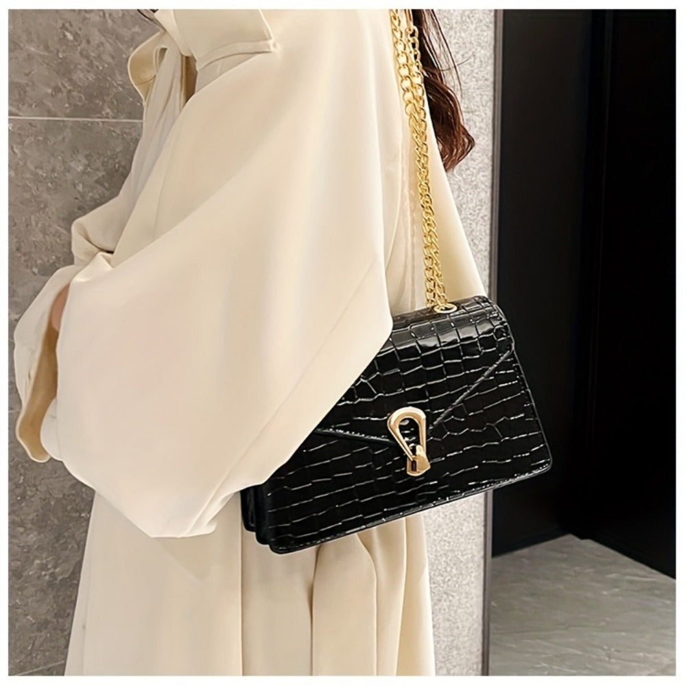 Crossbody Bag for Women – Crocodile Pattern Vintage Detachable Strap | Bag Vero – detail view 21