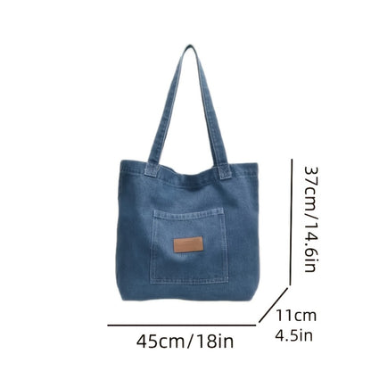 2pcs Set: Bag+metal Pendant, Large Navy Blue Handbag, Casual Single Shoulder Handbag, Spacious Interior, Durable Material, Machine Washable, Fashionable Daily Use Bag