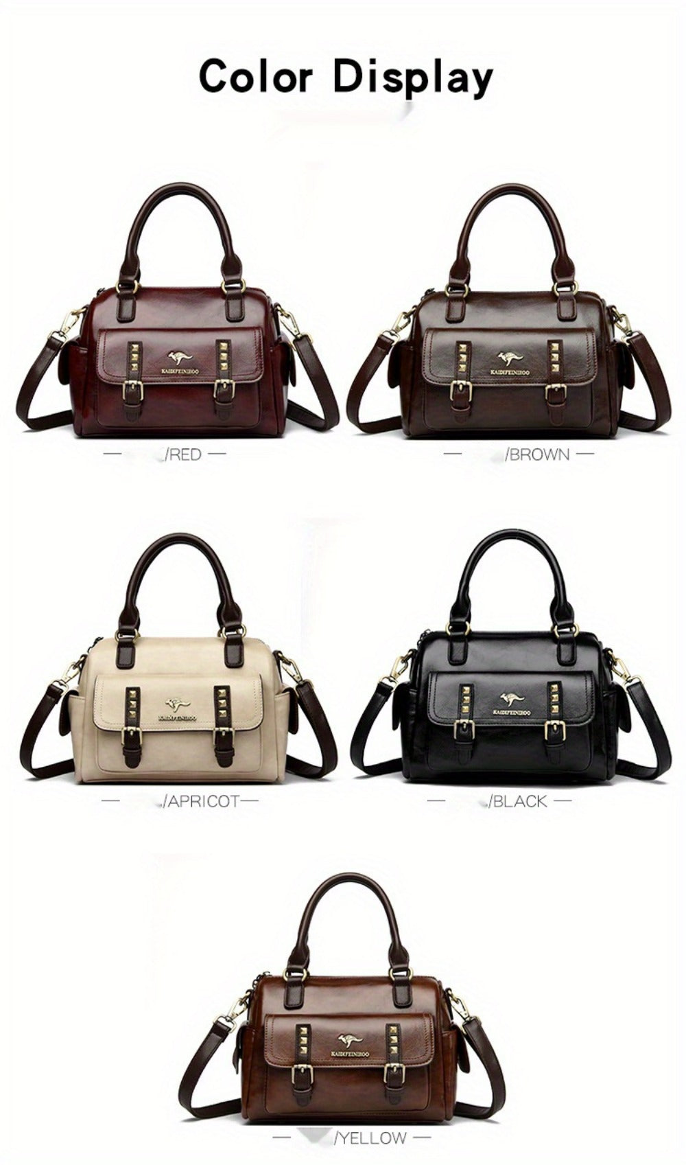 Crossbody Bag for Women – PU Leather, Large Capacity, Multi-Pocket, for Travel & | Bag Vero – detail view 30