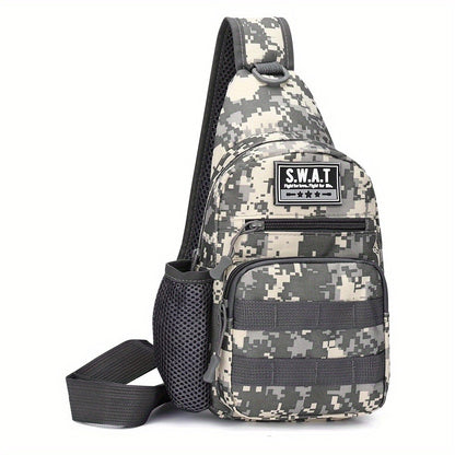 Fashionable New Single Shoulder Oxford Chest Bag, Sports Bag, Casual Bag, Handbag, Crossbody Bag, PVP Square Buckle Adjustable Shoulder Strap, Side with Kkettle Mesh Bag Design, Including Compartment Bag, can Hold Umbrellas, Magazines, iPads, Etc., Suitab
