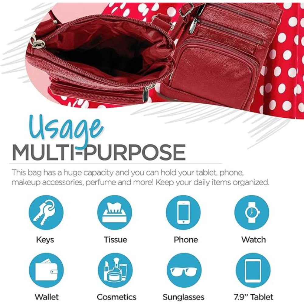 Women's Wallet – Genuine Leather, Multi Pocket, Adjustable Strap | Bag Vero – detail view 62