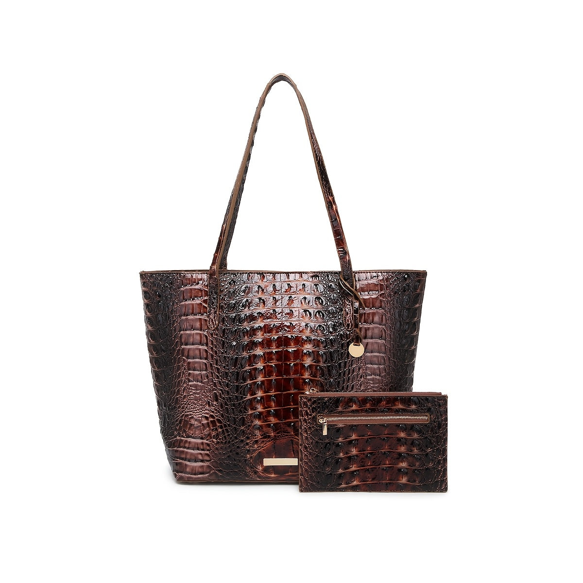 Tote Bag for Women – Large Capacity, Crocodile Pattern Two Piece Set | Bag Vero – detail view 35
