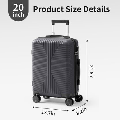 Carry On Luggage Airline Approved, 20/24/28 Inch Luggage with Smooth Spinner Wheels, Hard Shell PP Suitcase, Lightweight Travel Luggage, Carry-On, Airline Approved, Lightweight, Smooth Spinner Wheels, Hard Shell, Travel Luggage, Suitcase