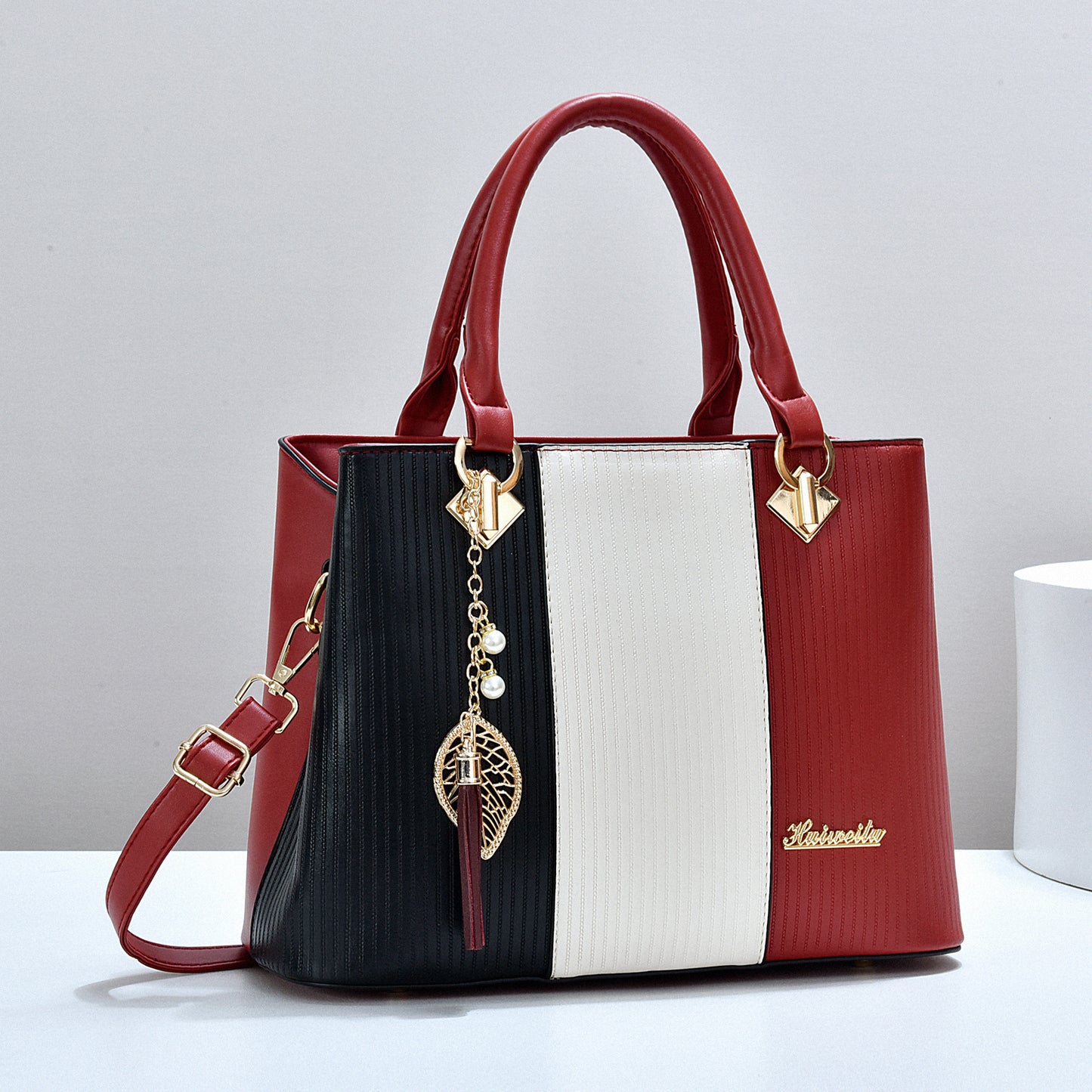 New Colorblock Large Capacity Women's Handbag, Stylish Commuter Tote And Shoulder Crossbody Bag, Perfect Mom Bag
