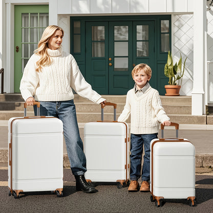 Luggage with Spinner Wheels, ABS Hardshell Suitcase, 20 Inch Carry On, 24 Inch Medium & 28 Inch Checked Suitcase Or 3pcs Luggage Set (20/24/28)