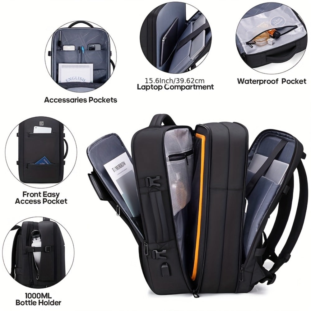 UKEIN Bagsure Carry On Backpack, 10.57gal Flight Approved Travel Backpack for Men Women, Expandable High Quality 17Inch Laptop Backpack, Casual Daypack Luggage Suitcase Backpack for Business Weekend Hiking