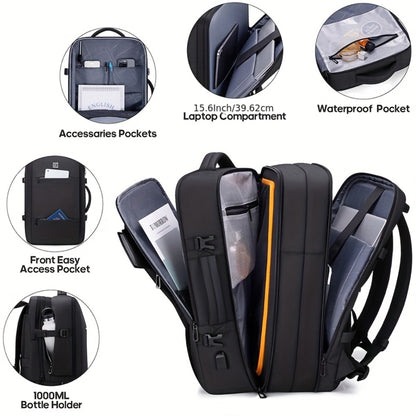 UKEIN Bagsure Carry On Backpack, 10.57gal Flight Approved Travel Backpack for Men Women, Expandable High Quality 17Inch Laptop Backpack, Casual Daypack Luggage Suitcase Backpack for Business Weekend Hiking