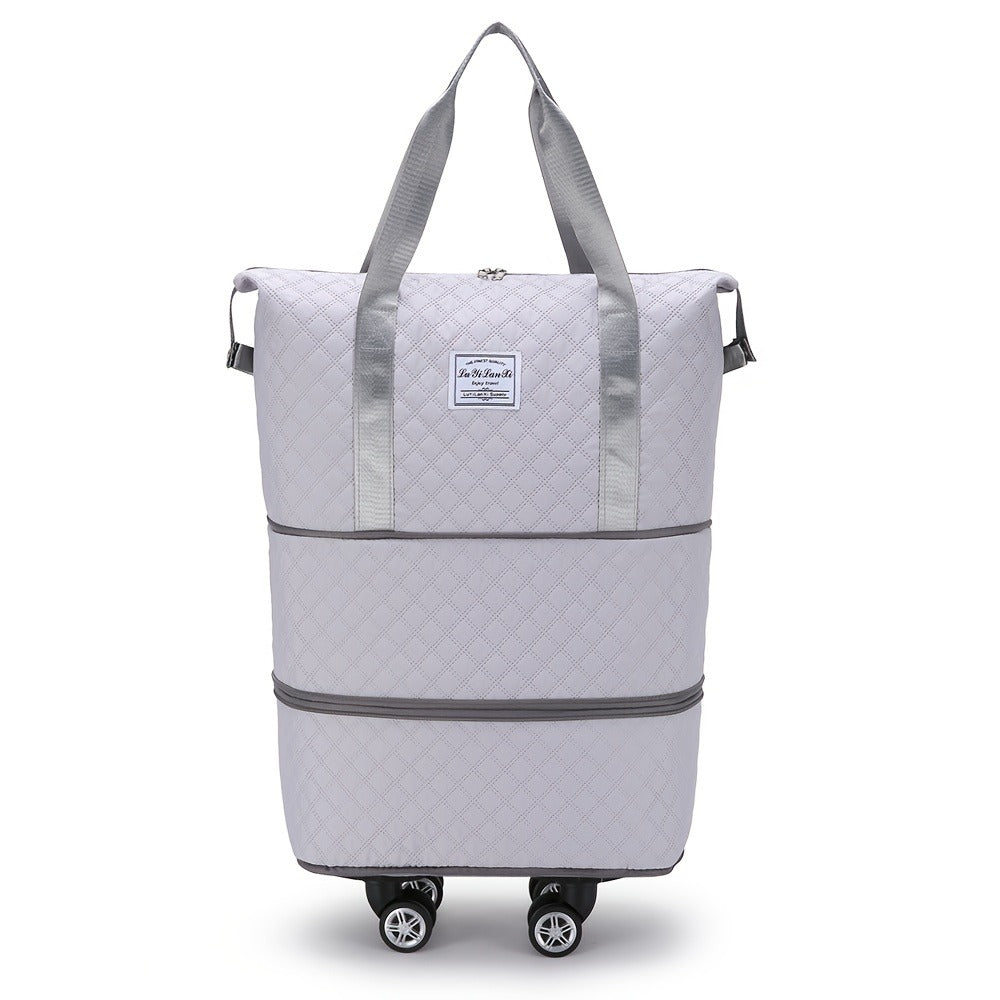 Rolling Duffle Bag with Wheels And Handle, Expandable Travel Duffel Bag Luggage Bag, Foldable Travel Bag with Wheels Rolling Carry on Bags, Large Wheeled Luggage