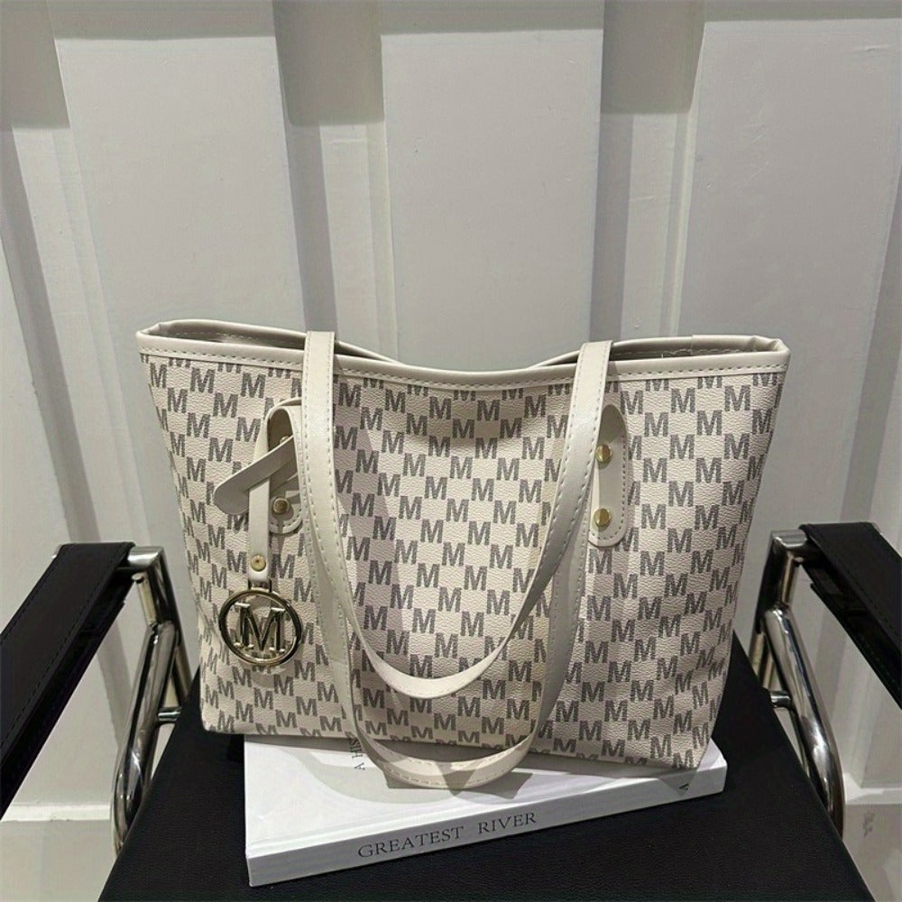 Tote Bag for Women – Large Capacity, Checkered Large Capacity Retro Plaid | Bag Vero – detail view 28