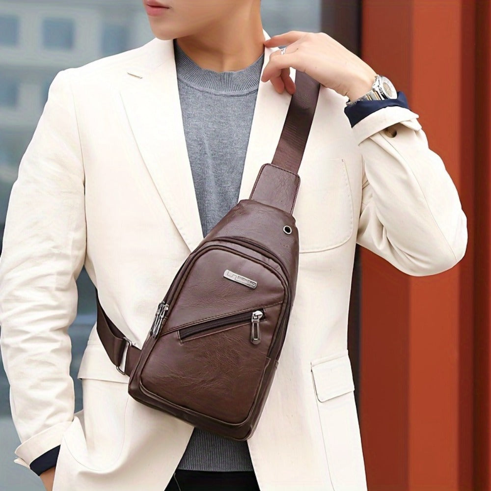 Sling Bag – PU Leather, Large Capacity, for Travel & Everyday Use | Bag Vero – detail view 5