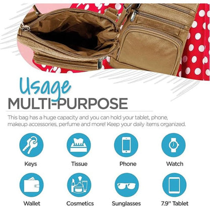 Women's Wallet – Genuine Leather, Multi Pocket, Adjustable Strap | Bag Vero – detail view 38