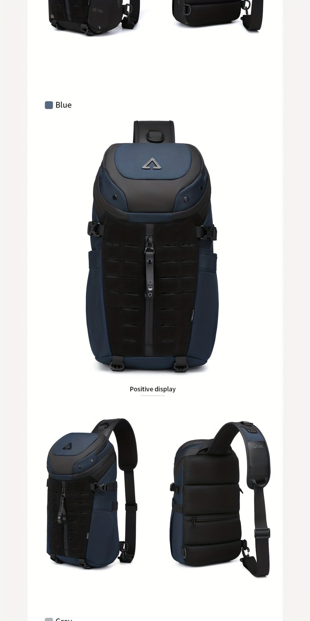 [Stylish Crossbody Bag] Resilver Men's Large Capacity Chest Bag, a Stylish Crossbody Bag Designed for Short Trips, Perfect for Men As a Fashionable Sling Or Shoulder Bag