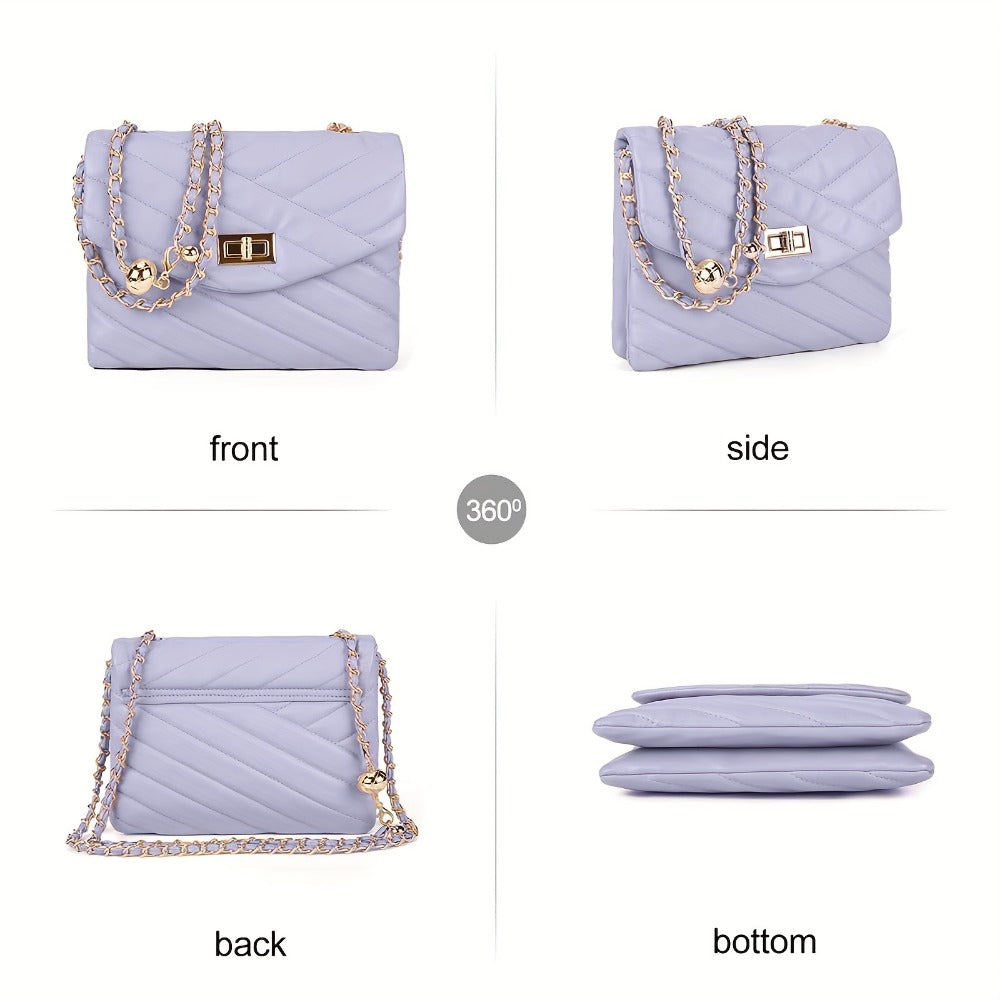 Crossbody Bag for Women – PU Leather, Quilted, for Travel & Everyday Use | Bag Vero – detail view 33