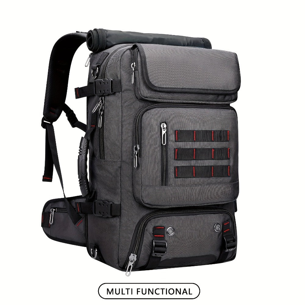 A Large Capacity Hiking Backpack, Suitable for Outdoor Camping, Mountain Climbing, And Long-Distance Travel. It Features Multiple Functions As a Handheld, Dual-Shoulder, Or Crossbody Sports Bag, Is Sturdy And Durable with a Shoe Pocket