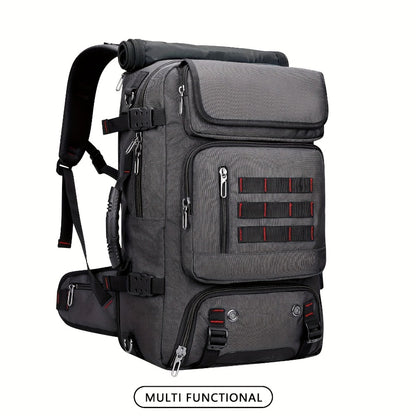 A Large Capacity Hiking Backpack, Suitable for Outdoor Camping, Mountain Climbing, And Long-Distance Travel. It Features Multiple Functions As a Handheld, Dual-Shoulder, Or Crossbody Sports Bag, Is Sturdy And Durable with a Shoe Pocket