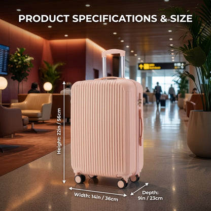 Lightweight Carry-On Suitcase Available in 20, 24, And 28 Inches, Featuring 360° Multi-Directional Wheels And a Combination Lock, with Checked Luggage Options in Pink for 24 And 28 Inches