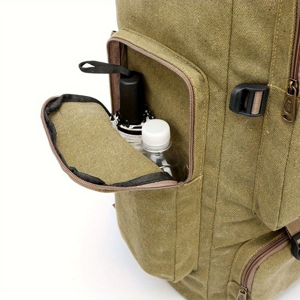 1pc 23.78gal Hiking Daypack Backpack Canvas Hydration Pack for Men And Women Climbing Outdoor Sport Large Capacity Sport Fitness Bag Gym Bag Halloween Black Friday Christmas Thanksgiving Gift