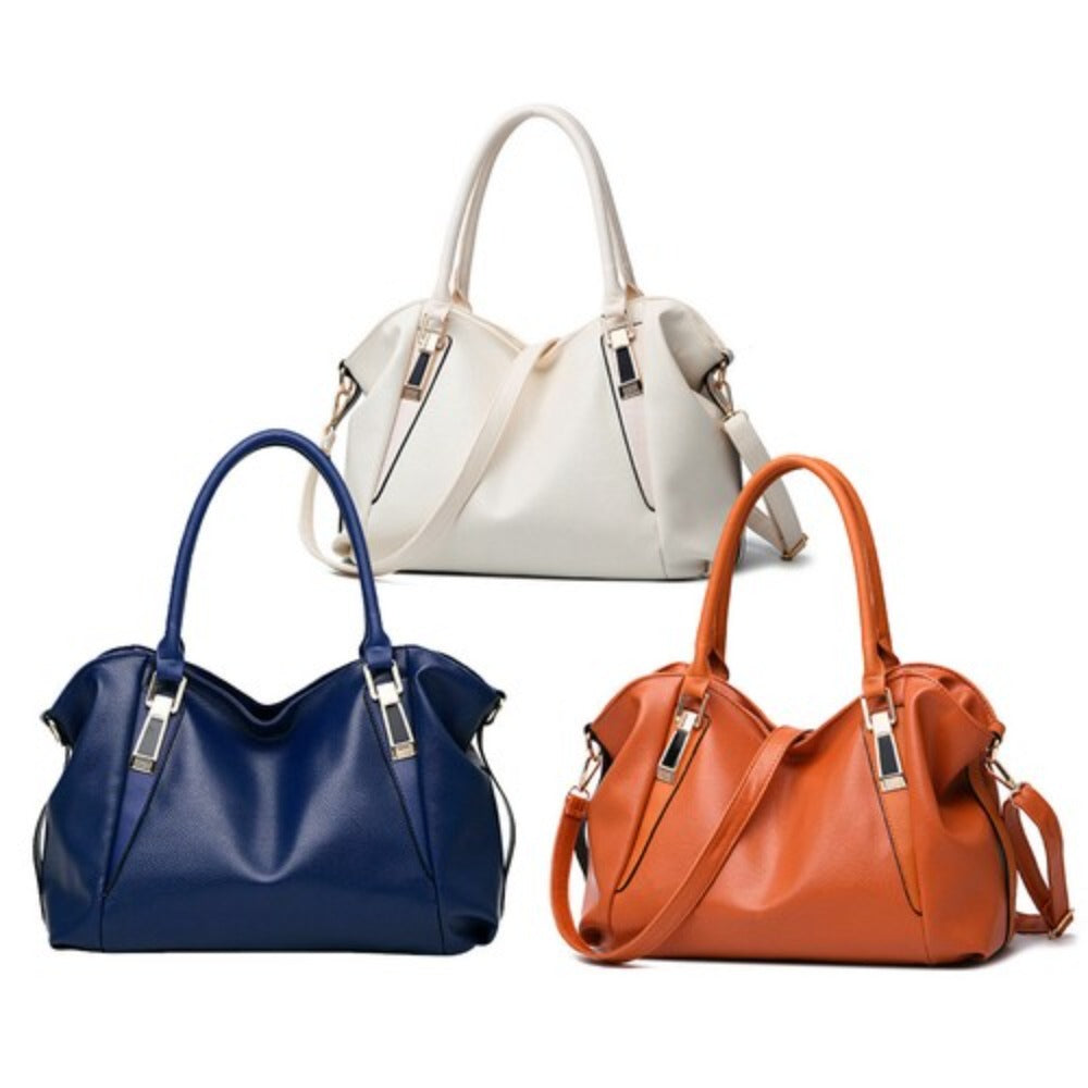 Multi-Color Optional Fashionable Tote Bag Supports Three Back Methods Portable Single Shoulder And Crossbody Built-In Multi-Compartment And Zipper Bags Metal Buckles And Shoulder Strap Hardware on Both Sides of The Bag Body High Gloss And Not Easy t