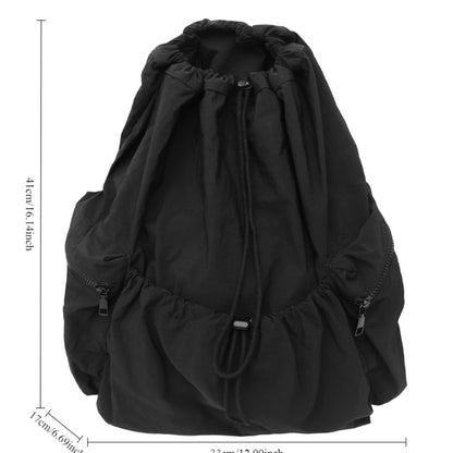Large Capacity Drawstring Multi-Pocket Backpack for Men And Women, Lightweight Folding Suitable for Shopping, Travel, Picnic