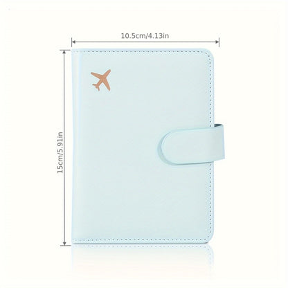 RFID Blocking -Theft Passport Holder Suitable for Women & Men - ic Closure Travel Wallet with Card Slots, Compact Passport Cover, -Skimming for Airports & Train Stations (Daily Use)
