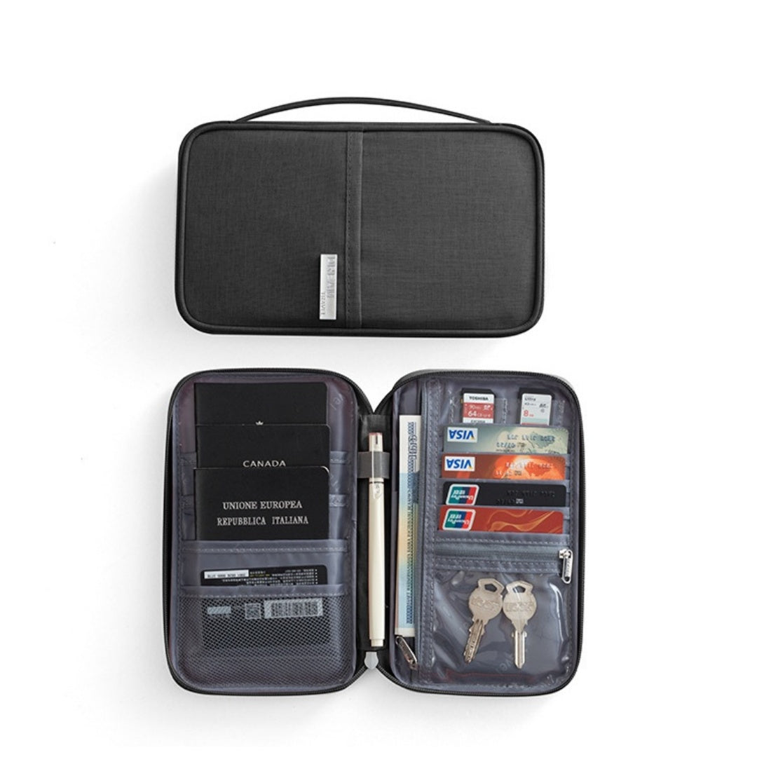 Premium Family Travel Document Organizer Capacious RFID Passport Holder Wallet Passport Case， Father's Day Gift