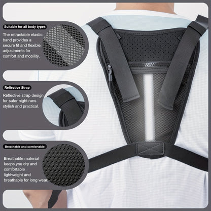 [Tactical Chest Bag] Men's Tactical Chest Bag - Lightweight Adjustable EDC Running Chest Pack - Multi-Pocket Outdoor Vest for Running, Hiking, Cycling & Exercise - EVA Breathable Material - Unisex Sports Chest Pouch for Outdoor Activities
