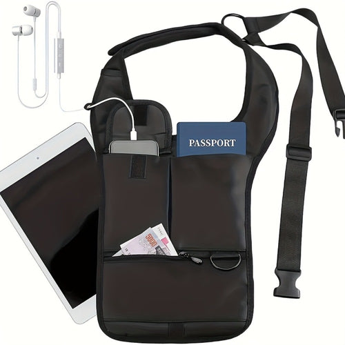 Anti-Theft Concealed Backpack Men'S Sleek Underarm Bag - Anti-Theft, Dual-Shoulder Design with Hidden Compartments for Phone & Essentials, Breathable Mesh Back, Perfect for Daily Use