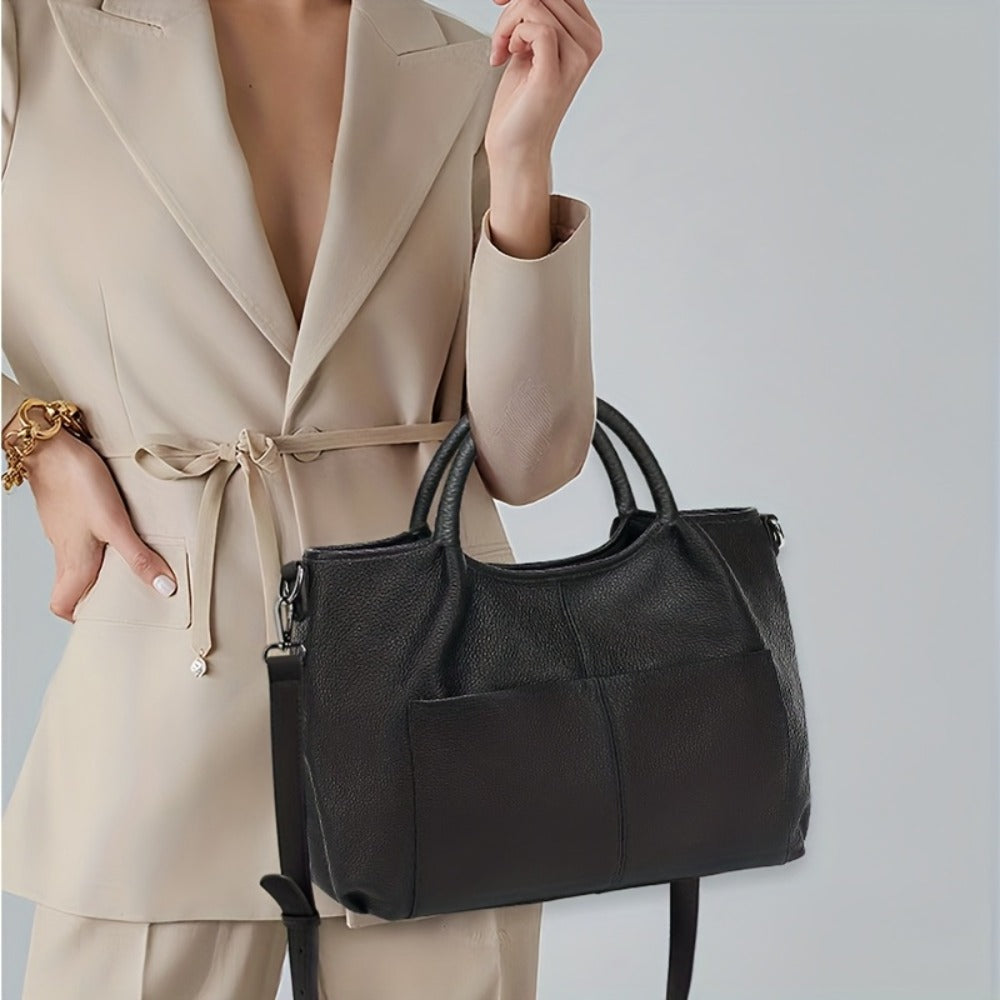 KOGTLA Genuine Leather Purses for Women,Luxury Genuine Tote Bag,Crossbody Shoulder Bags Designer Handbags Top Handle Satchel Bag,Large Capacity,Daily Commutes And Outings Pefect for Office,Business And Work