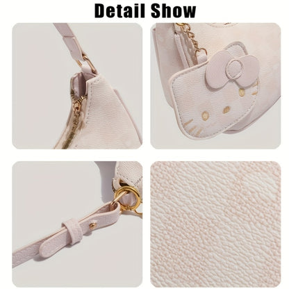 Sanrio Hello Kitty Easy Ruffled Bag - Korean Version Crossbody Bag - Suitable for Parties, Commuting, And Street Style - Valentine'S Day Gift And Must-Have for Fashionable Girlfriends at Birthday Parties