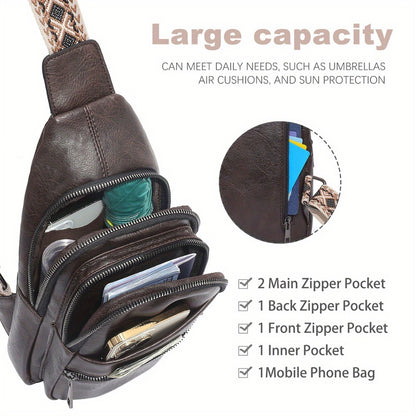 Stylish Crossbody Bag for Women - Multi-Functional Solid Hue - Ideal Chest Bag for Everyday Use, Casual Events & Travel - Lightweight & Comfortable Women'S Sling Shoulder Bag