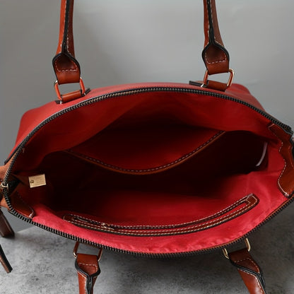 Crossbody Bag for Women – Textured Satchel Vintage Western Colorblock | Bag Vero – detail view 3