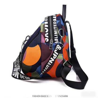CuteCity Lady New Spring And Summer Multi Color Fashion Casual Women's Bag Oxford Cloth Color Shell Handbag Women's Bag Handbag Crossbody Bag Shoulder Bag Backpack Multifunctional Design Backpack. Gift A Small Bear Pendant.