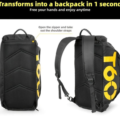 Women's Lightweight Large-Capacity Sports Travel Gym Bag, Durable Nylon Hand-Carry Gym and Business Luggage, Multi-Compartment Design, for Weekend Short Trips, a Combination of a T60 Gym Bag and Crossbody Bag, Local Warehouse