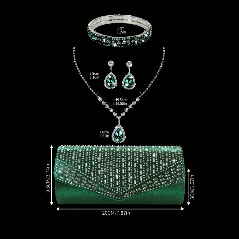Women's Wallet – Rhinestone Evening Clutch Set Bracelet | Bag Vero – detail view 5