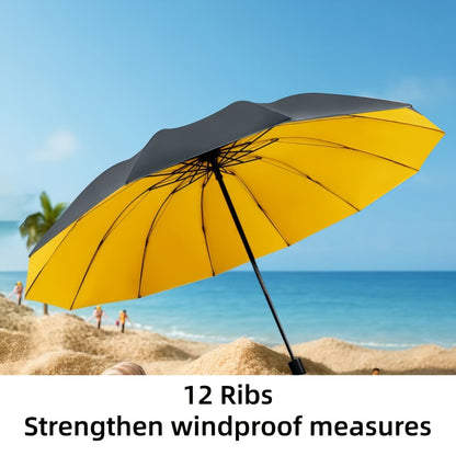 12 Bone Windproof And Folding Umbrella for Both Men And Women, Rain Gift Umbrella, Elegant Design, Comfortable Grip, Spring And Summer Selection, Beach, Vacation, Sun Umbrella, Suitable for Daily Commuting And Outdoor Activities