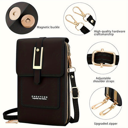 Women'S Fashion Transparent Mobile Phone Bag Coin Wallet - Adjustable Shoulder Straps, Zipper Pocket, Versatile Transparent Mini Wallet Mobile Phone Bag - Daily Use And Perfect Gift