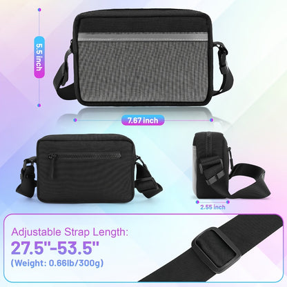 LED Crossbody Bag Small Light Up Purse Glowing Handbags Mini Shoulder Bags Women Luminous Wallet for Party