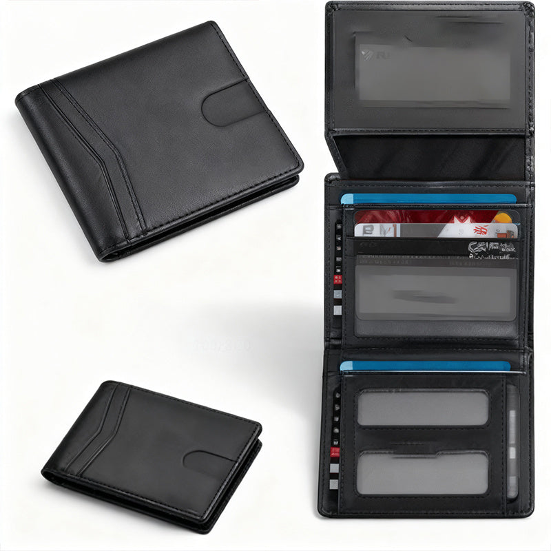 Men's Ultra-Slim Wallet - Genuine Leather Wallet - Anti-Theft Money Bag Bi-fold Wallet - Ultra-Slim Credit Card Holder A perfect gift for birthdays, anniversaries, Father's Day, Christmas, or any other occasion. 4.4 x 3.2 x 0.47 inches (Note that X1-10 ar