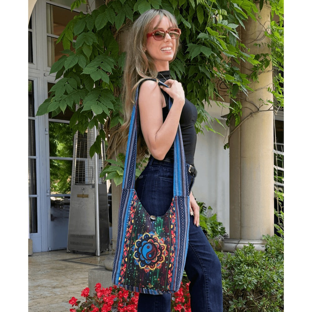 JUPITER GEAR Collection Yin Yang Print Hobo Bag