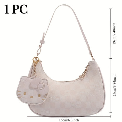Sanrio Hello Kitty Easy Ruffled Bag - Korean Version Crossbody Bag - Suitable for Parties, Commuting, And Street Style - Valentine'S Day Gift And Must-Have for Fashionable Girlfriends at Birthday Parties