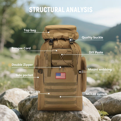 Travel Backpack – 80L, Large Capacity, Multi-Pocket | Bag Vero – detail view 18