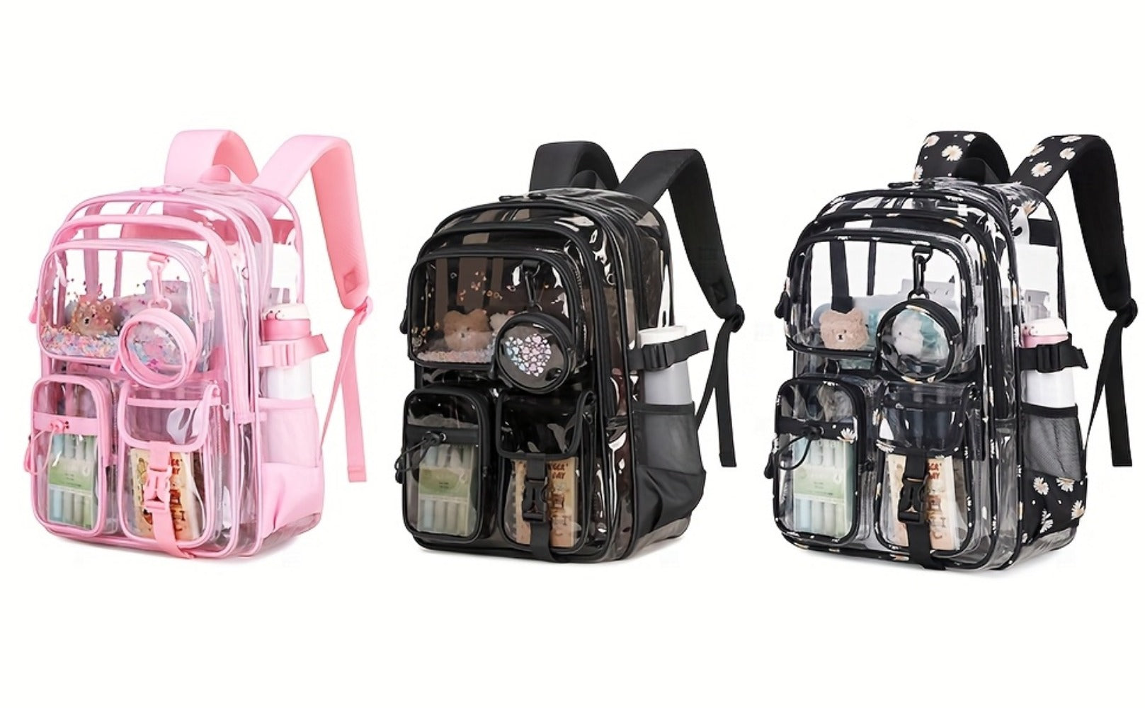 Backpack for Women – Clear, Large Capacity, Transparent, for Travel & School | Bag Vero – detail view 15