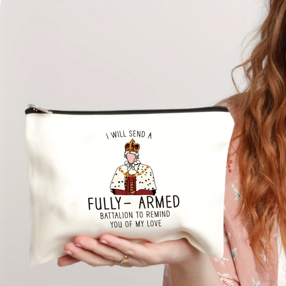 A Fun Makeup Bag And 5 Stickers, Hamilton Music Gifts for Music Lovers, Hamilton Gifts for Women. I Will Send an Armed Force to Remind You of My Love.